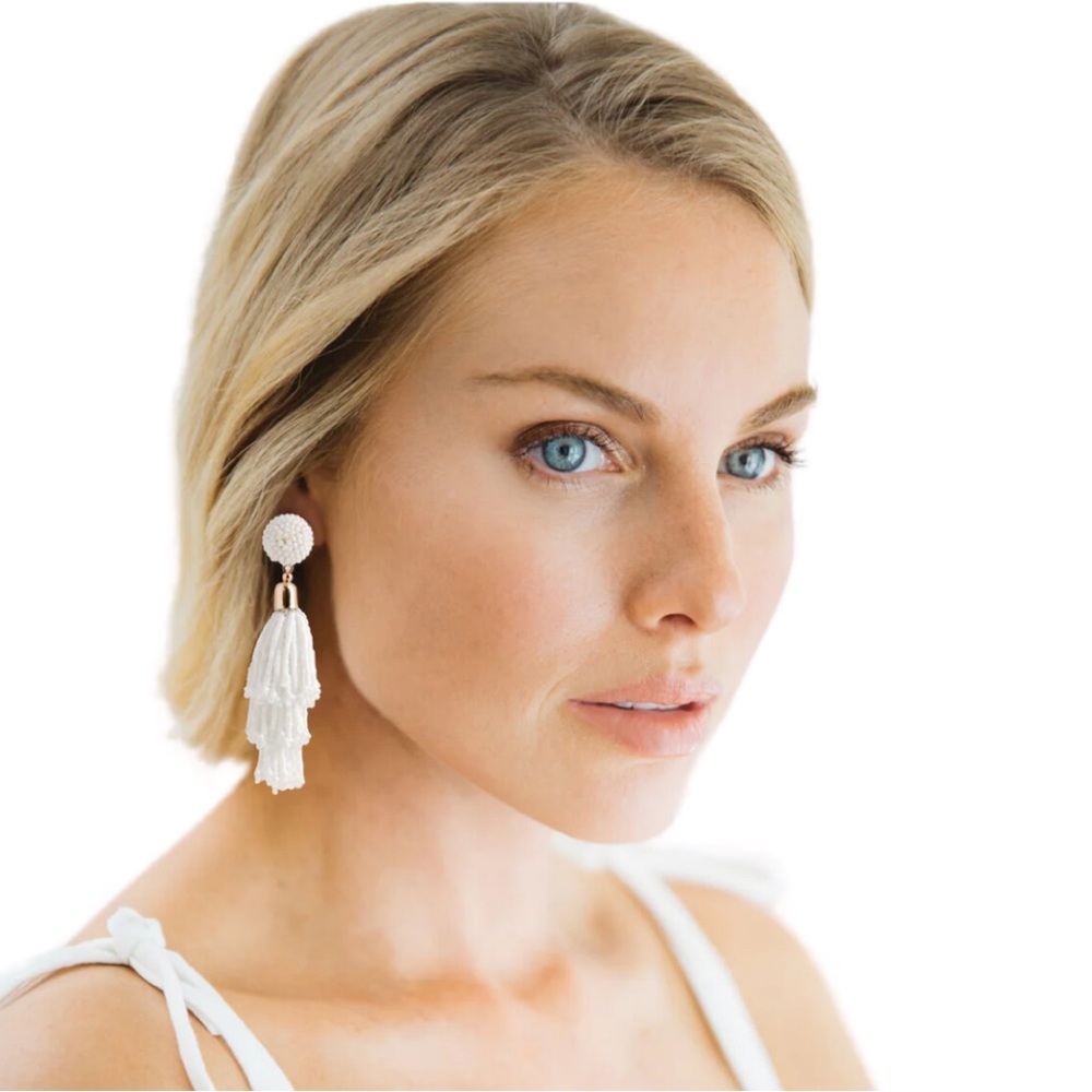PANACEA Rachel Zoe Beaded Tassel Statement Earrings 💁‍♀️